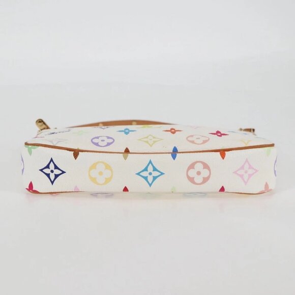 LOUIS VUITTON Multicolor Pochette Accessoires Pouch White M92649 Auth 128866V - Picture 6 of 15